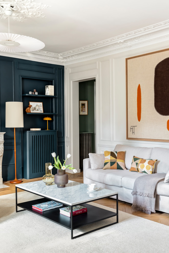 Rénovation totale d'un haussmannien de 80 m² - Scandinave - Salon ...