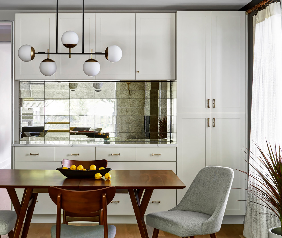 This is an example of a midcentury dining room.