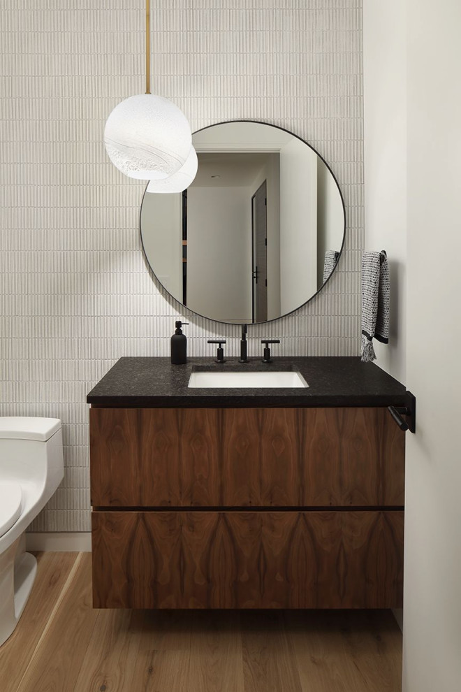 Inspiration for a modern powder room remodel in Other