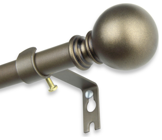 Luna Curtain Rod, 84"120" Traditional Curtain Rods by Rod Desyne