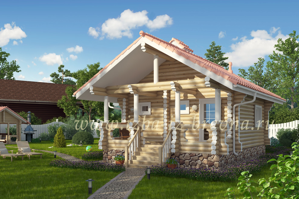 Проекты бань из оцилиндрованного бревна