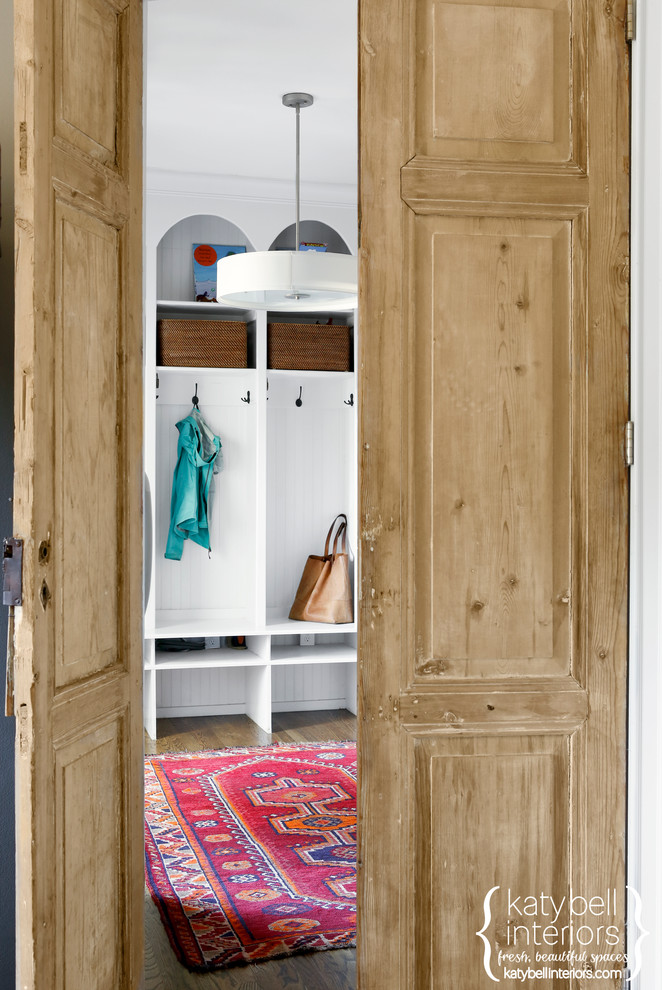 Reclaimed Door Mud Room