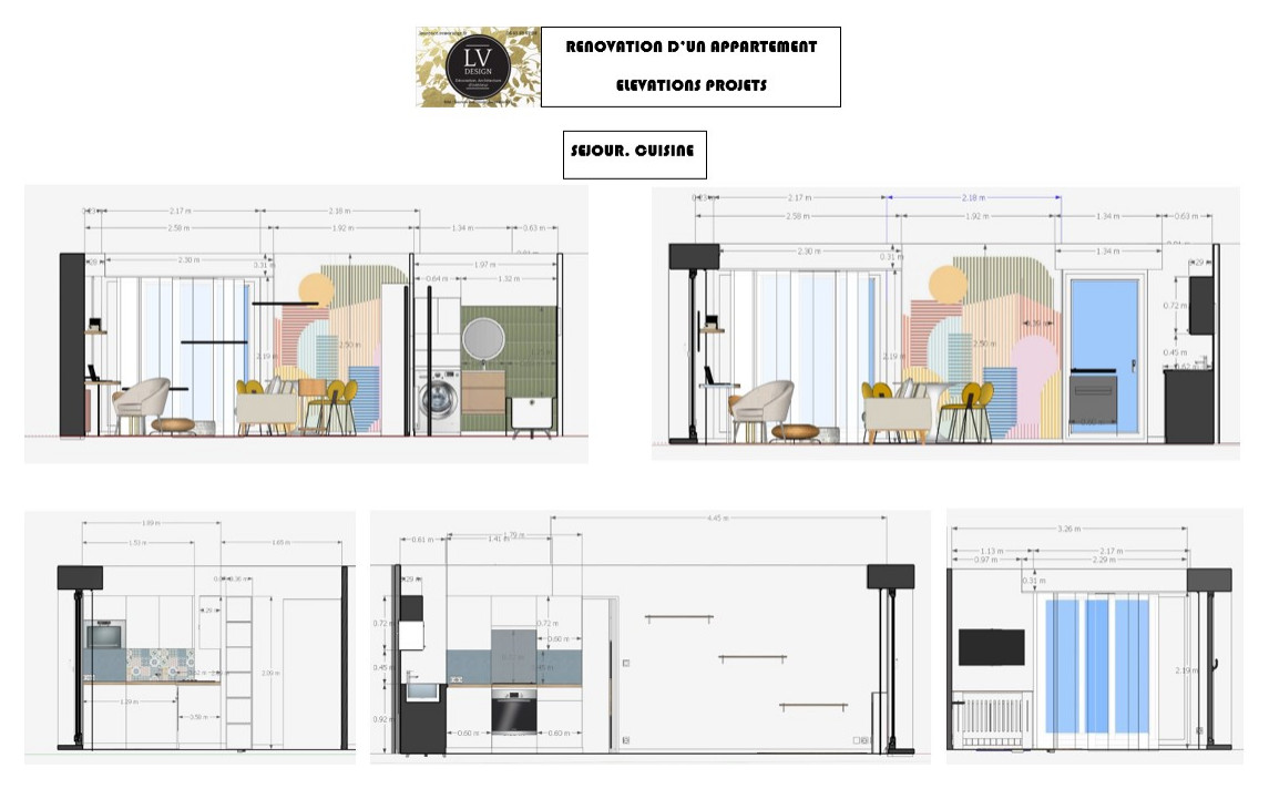 Aménagement et décoration d'un appartement de 35m2 pour mise en location