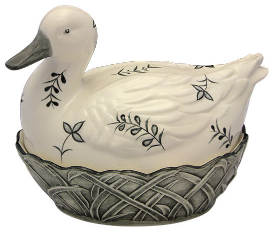 Fairmont And Main Ceramic Duck Egg Storage Basket - Country - Storage 