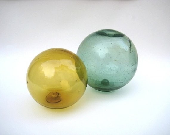 Large Vintage Glass Fishing Floats By Uncommon Eye