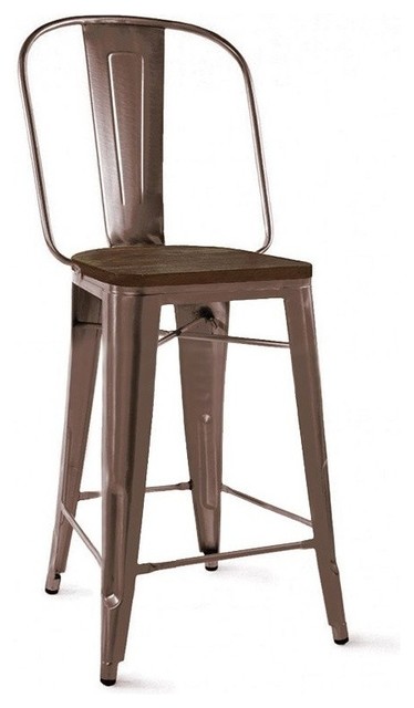 Dreux Rustic Matte Elm Wood Bar Chair 30 Inch Dark Dreux Rustic Matte Elm Wood Bar Chair 30 Inch Dark Set Of 4 Stools And Counter By Design Lab Mn