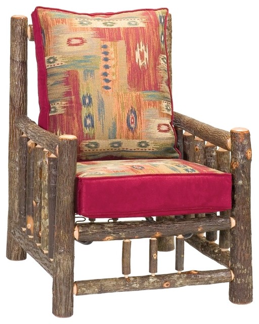 Hickory Log Lounge Chair w Cushions (Stickley)