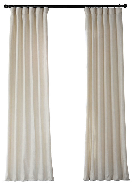 Barley Heavy Fauxlinen Curtain Single Panel Contemporary