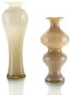 John Richard 195X7"Dia Tall Glass Vase Vanilla/Choc