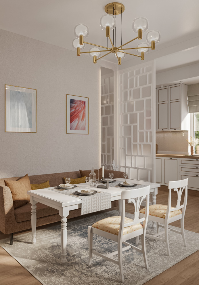 3D-визуализация кухни / обеденной зоны.3