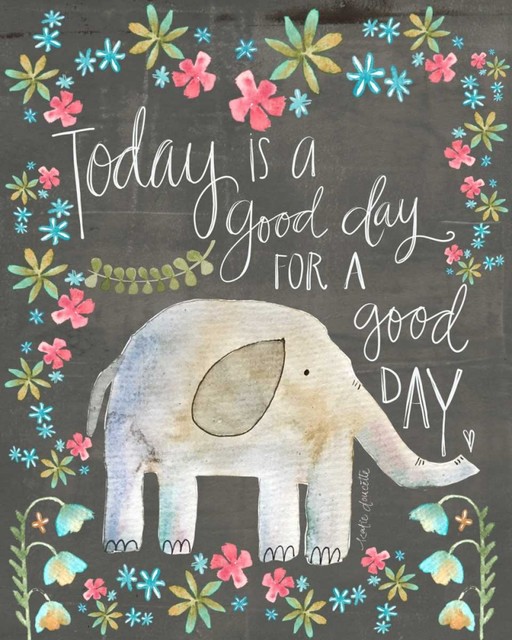 Good Day Elephant Poster Print By Katie Doucette 8 X10 Tropical Prints And Posters By Posterazzi