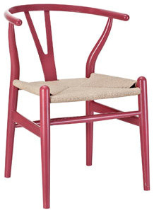 Amish Wooden Dining Chair in Red