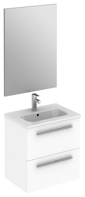 In Stock Street Modern Wall Mounted Vanity Set 20 White With Basin And Mirror Contemporary Bathroom Vanities And Sink Consoles By Bath4life Houzz