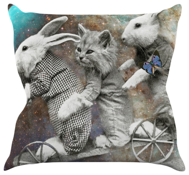 Suzanne Carter "Space Travel" Throw Pillow, 16"x16"