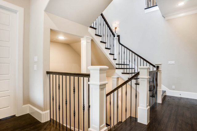 Devine Custom Brick Home clasico-renovado-escalera