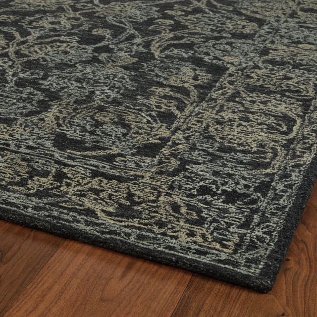 Kaleen Courvert Collection Dark Charcoal Area Rug 5'x7'6