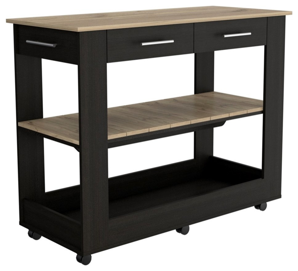 TUHOME Cala Kitchen Island 46 Engineered Wood Kitchen Islands in Multi