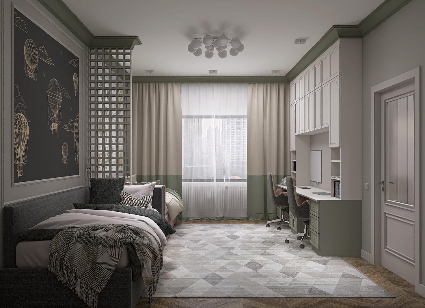 3-х комнатная квартира в неоклассическом стиле