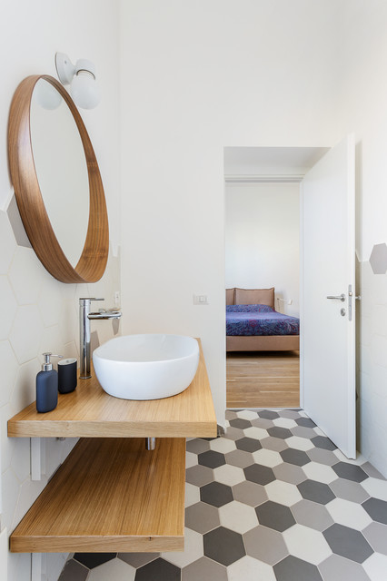 Casa Ostiense contemporary-bathroom