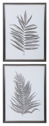 Uttermost 33685 Silver Ferns - 38.5" Framed Print Art (Set of 2)