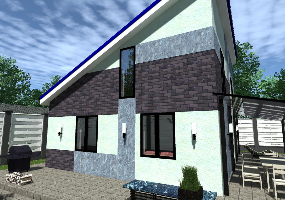 Дачный дом с мансардой 100 метров 7 на 9 м.