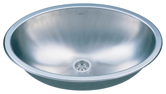 C Tech Imperial Stainless Steel 17 Oval Vanity Sink