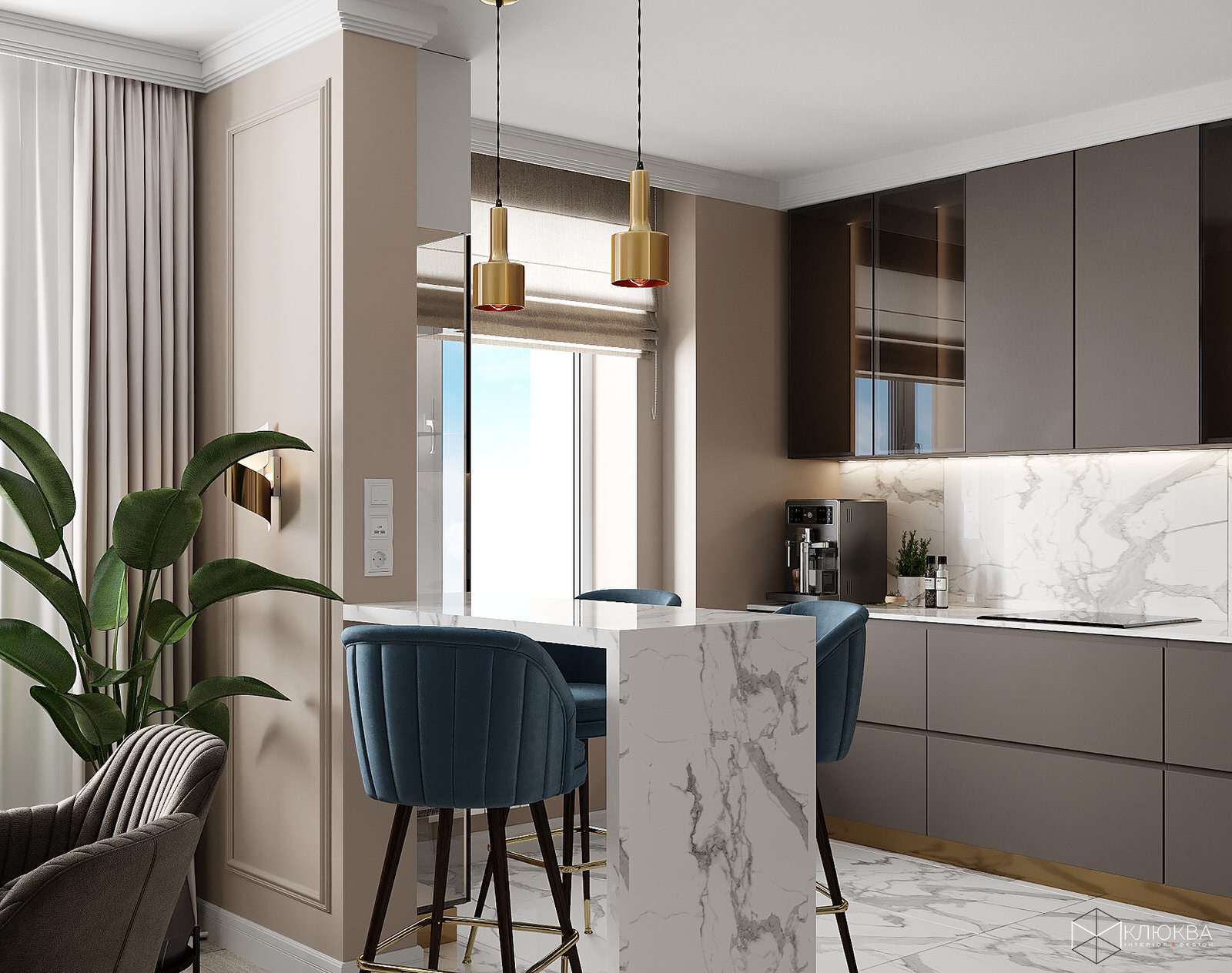 Проект кухни-столовой 27 кв.м