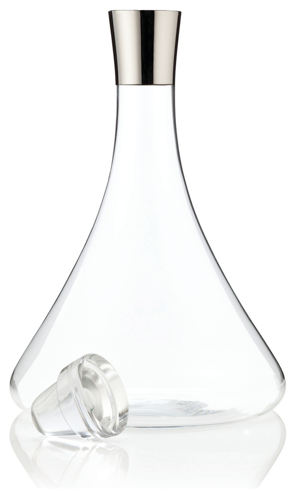 Harrison Chrome Decanter Contemporary Decanters by True Brands Houzz