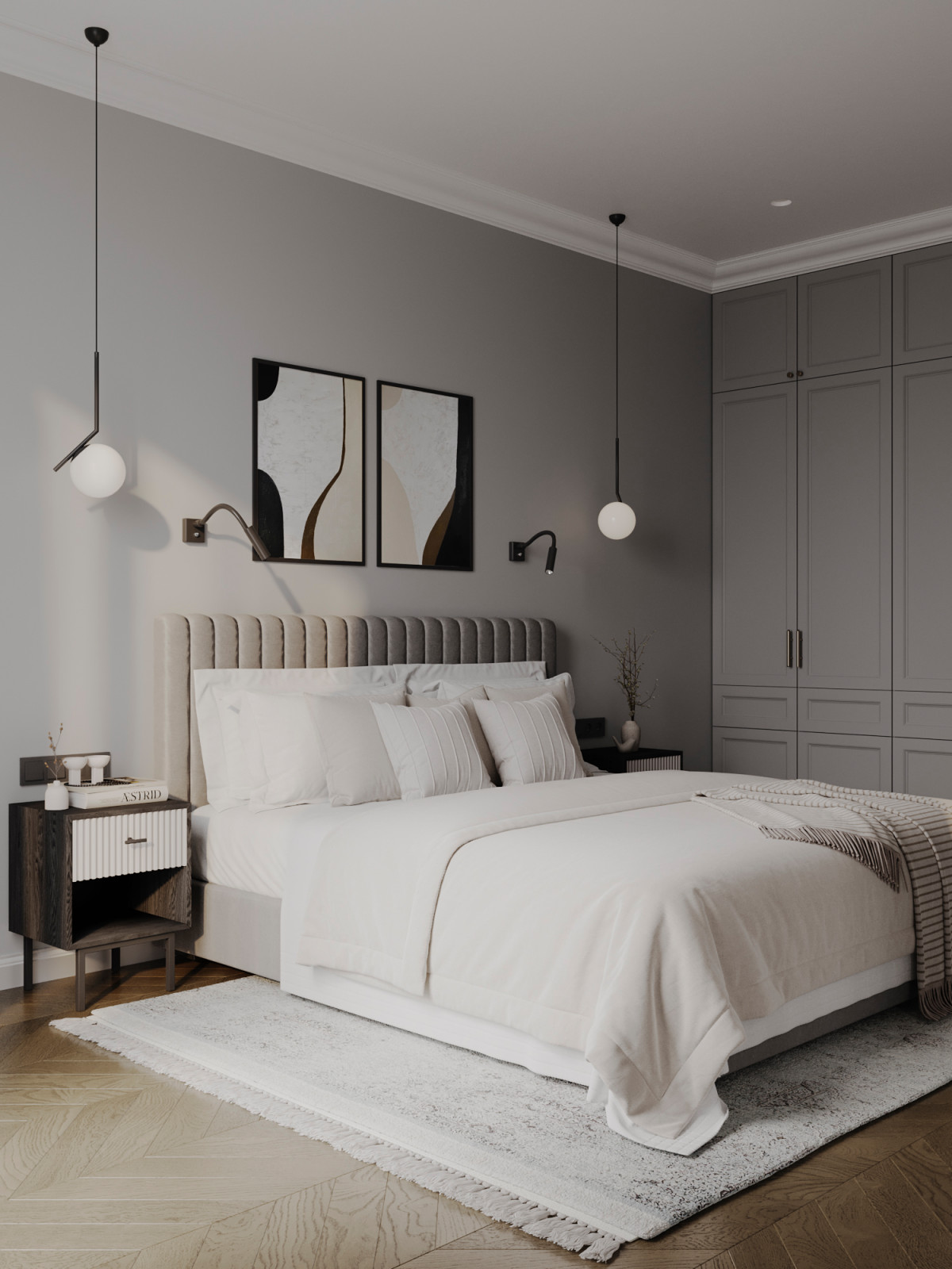 Современный mid-century в ЖК Западный Порт