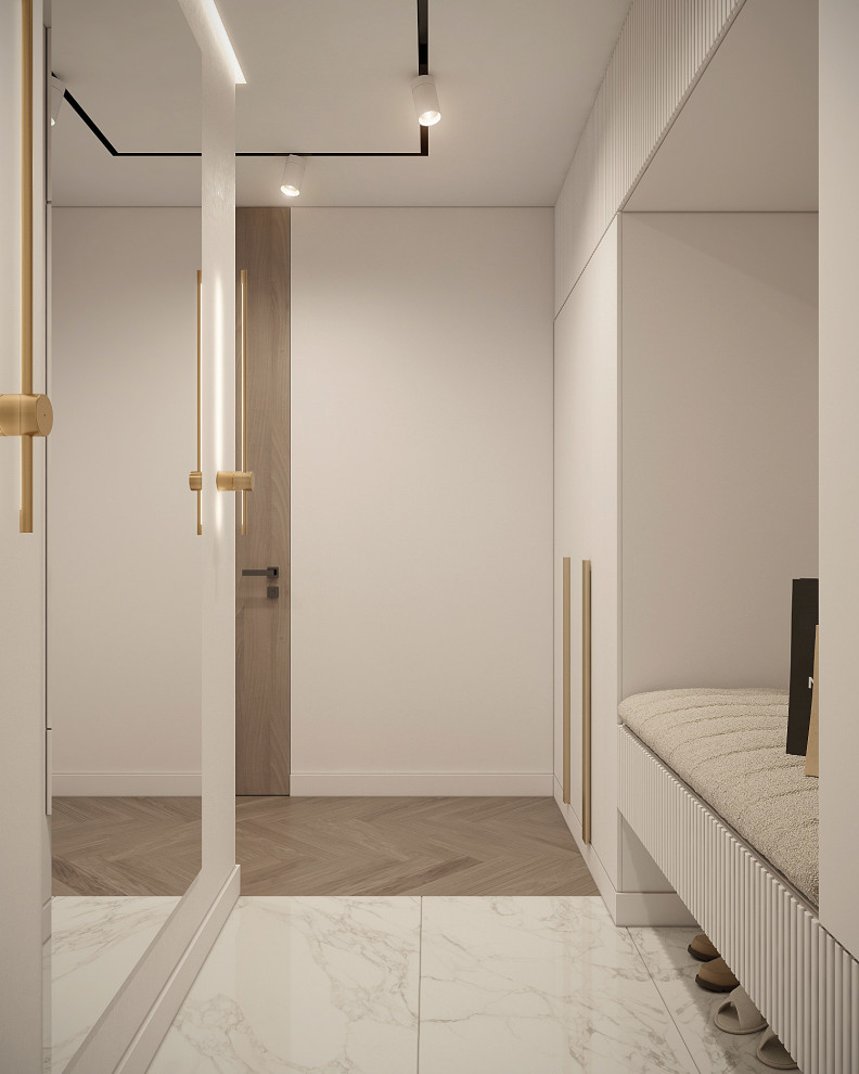 Современный светлый интерьер квартиры