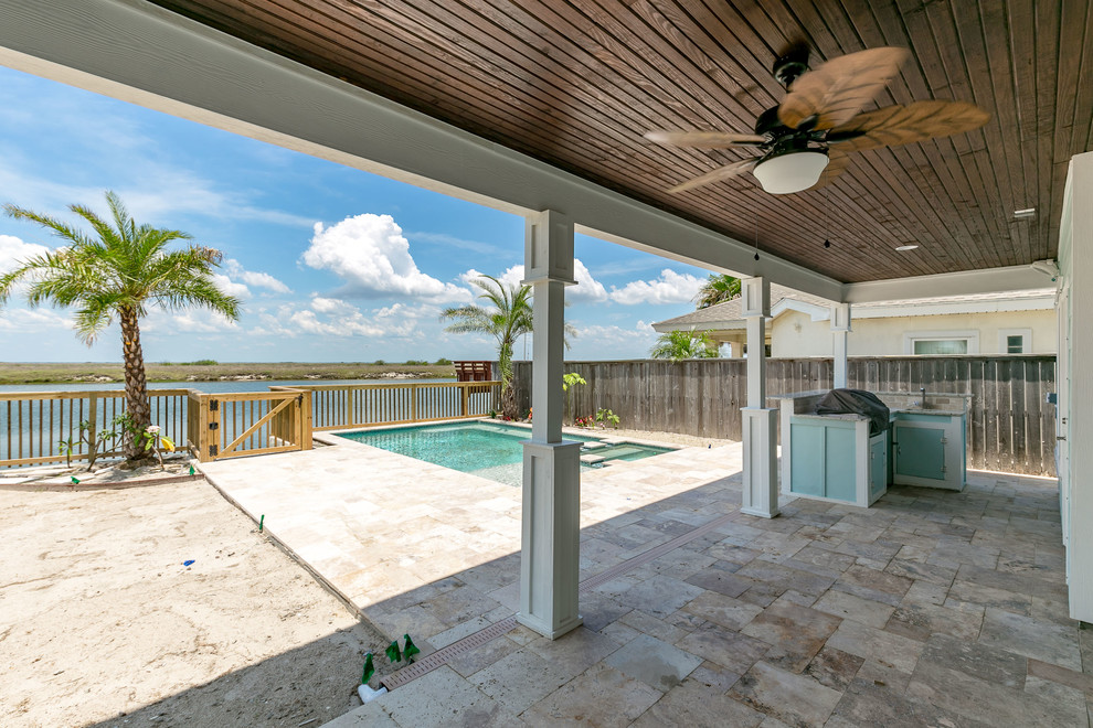 Inspiration for a transitional pool remodel in Austin