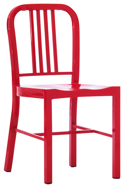Industrial Red Metal Indoor Outdoor, Red Metal Dining Chairs