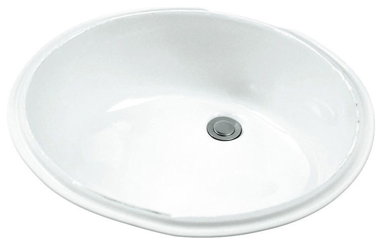 Gerber 12-780 Luxoval Undermount Bathroom Sink, 19-1/8