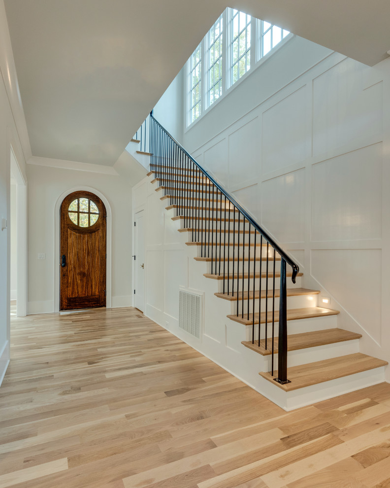 Transitional staircase in Nashville.