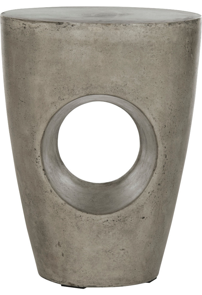 Safavieh Aishi Concrete Accent Table, #N/A - Industrial - Outdoor Side ...