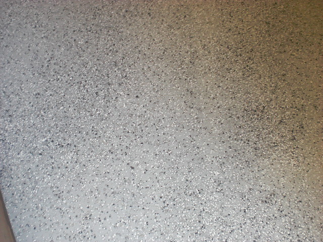 Gray Epoxy Garage Floor With Flakes Garage Sonstige Von