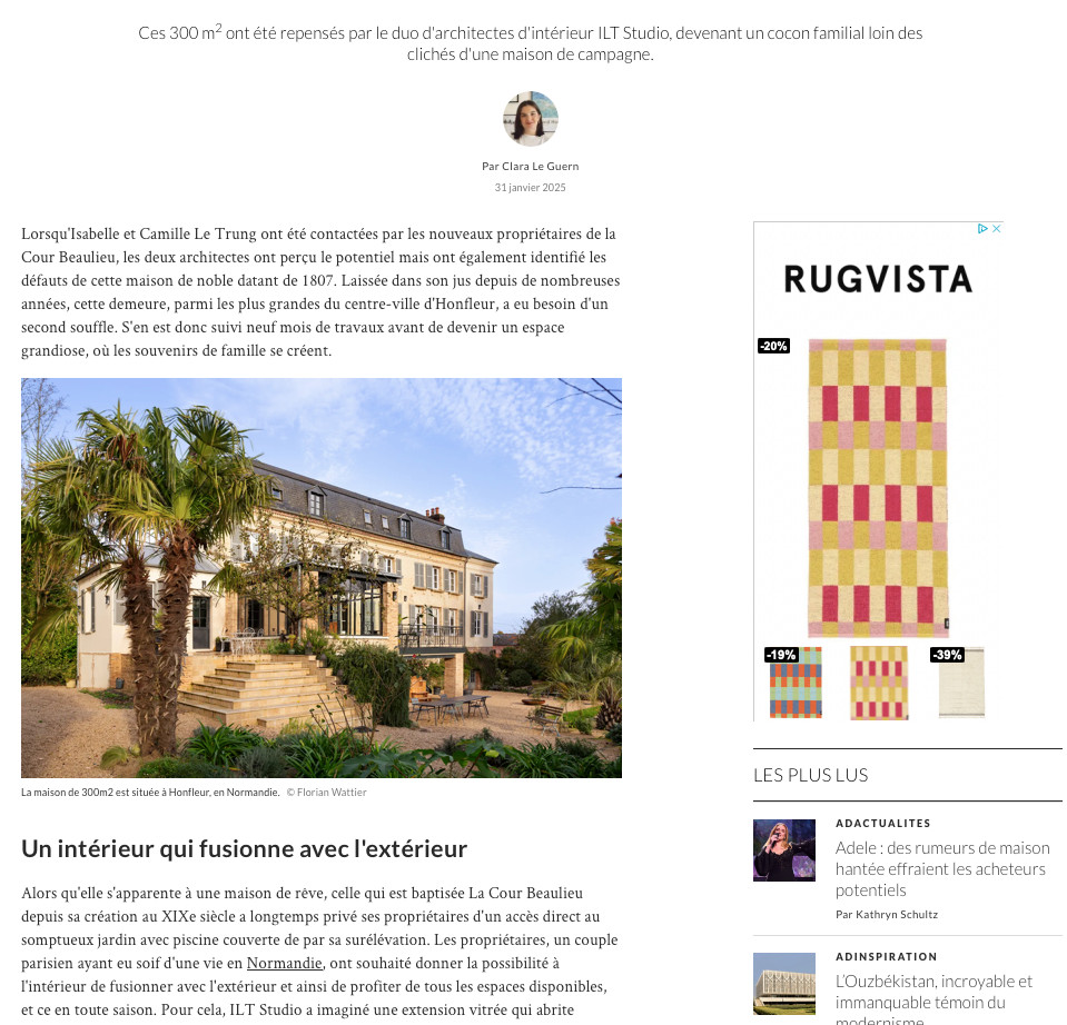 Parution AD Magazine - À Honfleur, la nouvelle vie d'une maison de maître