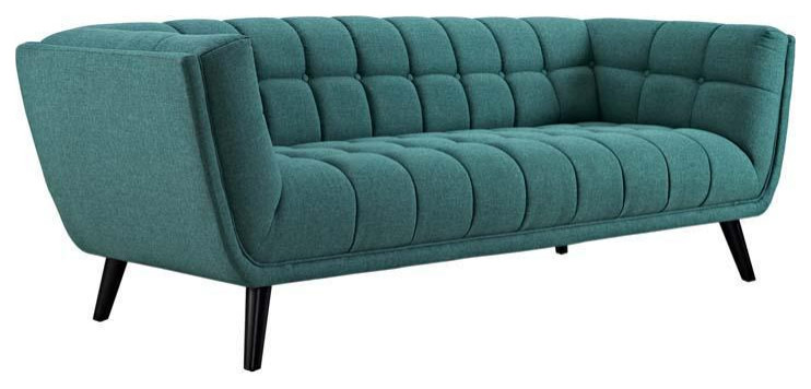 Alavar Upholstered Fabric Sofa/Teal