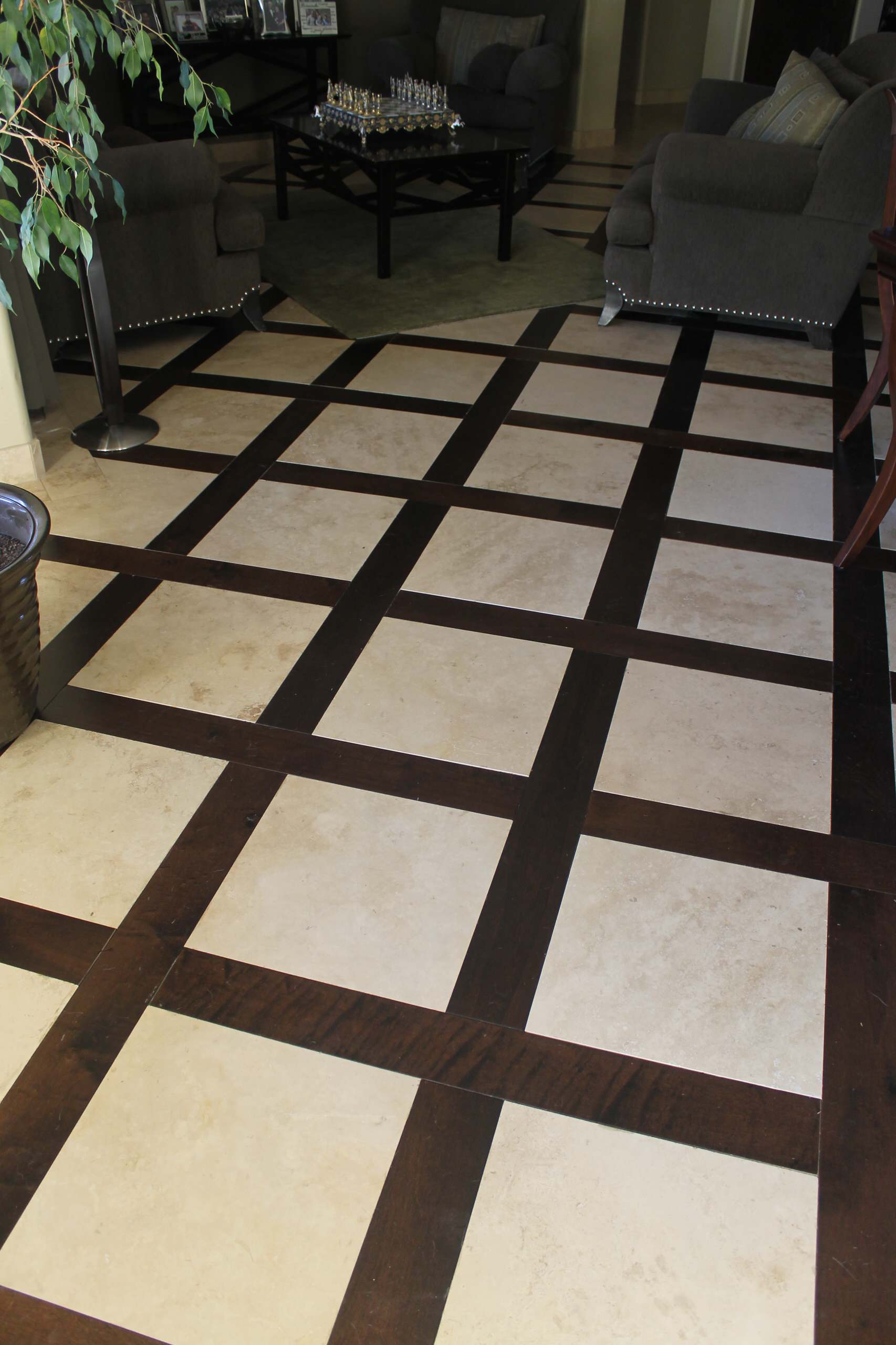 Wood & Travertine Flooring