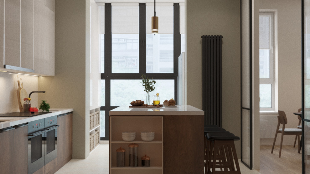 Современная кухня-гостиная