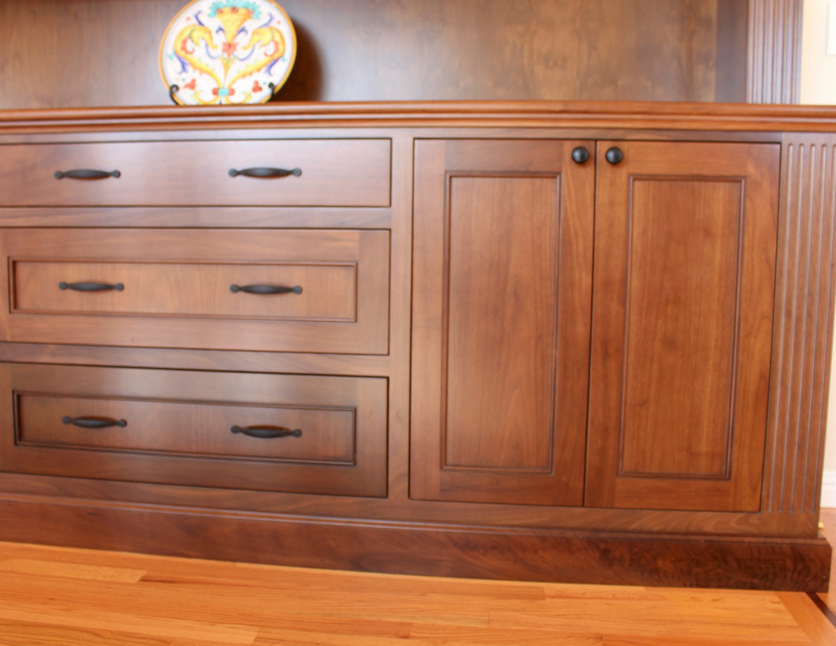 Custom Walnut Hutch with fluting