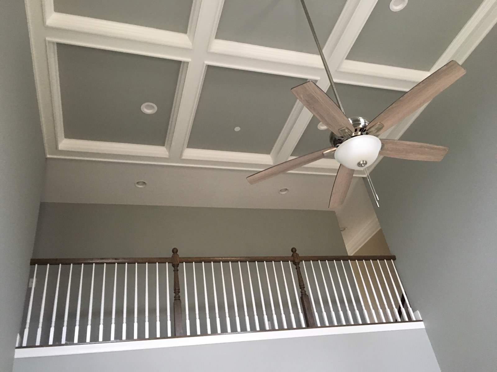 Coffered ceiling and balcony overlook