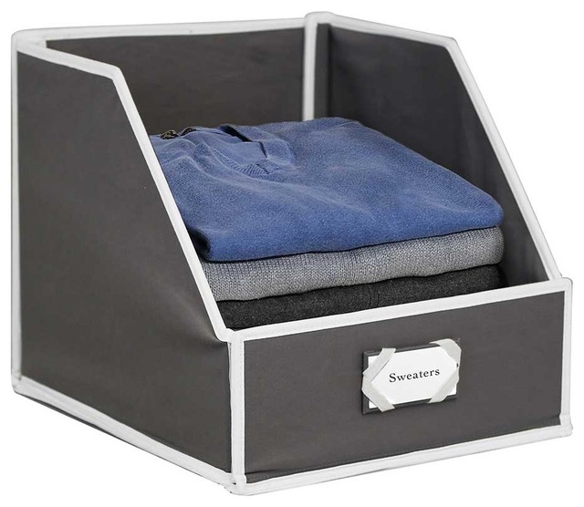Collapsible Clothing & Linen Closet Storage Bins Contemporary
