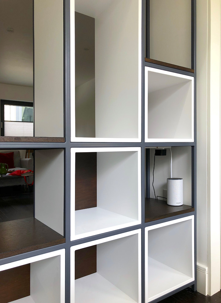 Room divider metal frame shelving unit