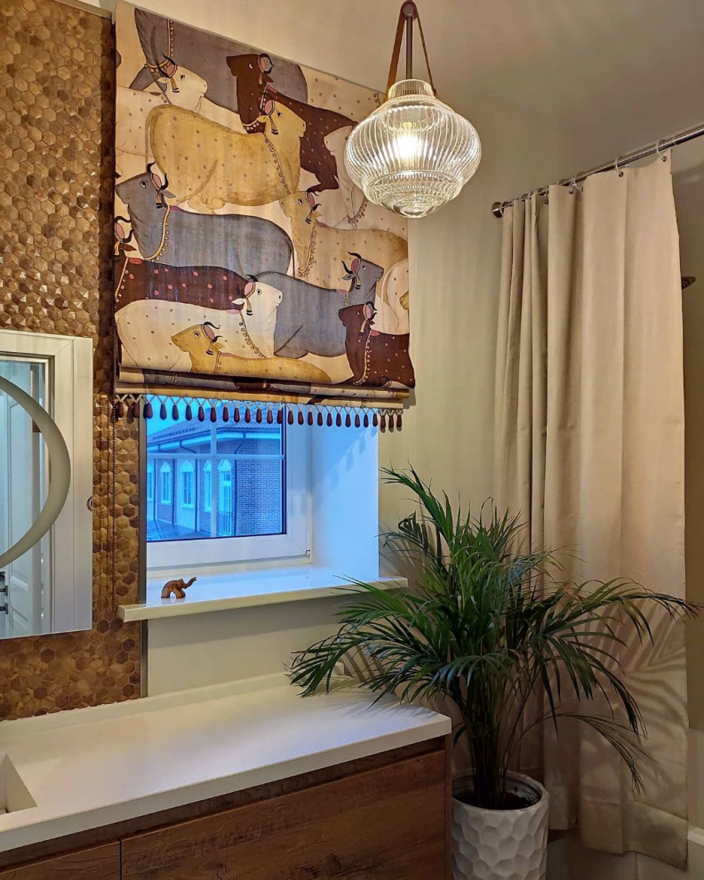 Римская штора для ванной комнаты