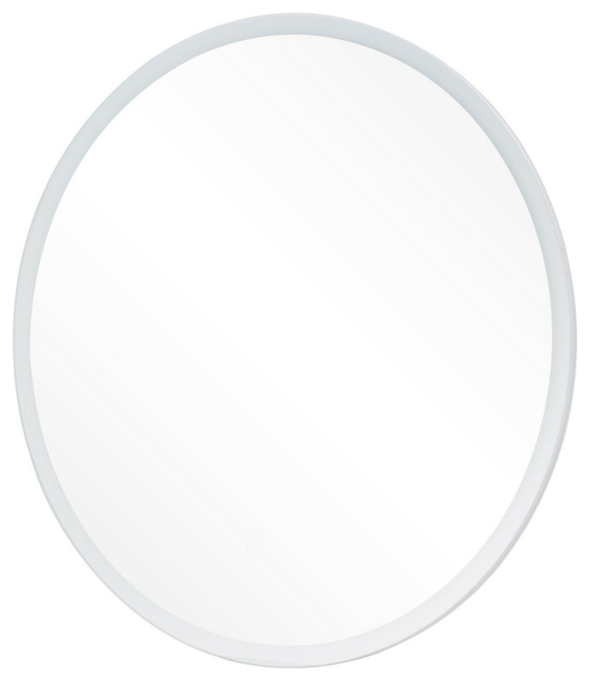 Costway 24''LED Mirror Illuminated Light Wall Mount Bathroom Round Touch Button