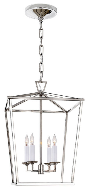 E F Chapman Darlana Small Lantern Polished Nickel Transitional E F Chapman Darlana Small Lantern Polished Nickel