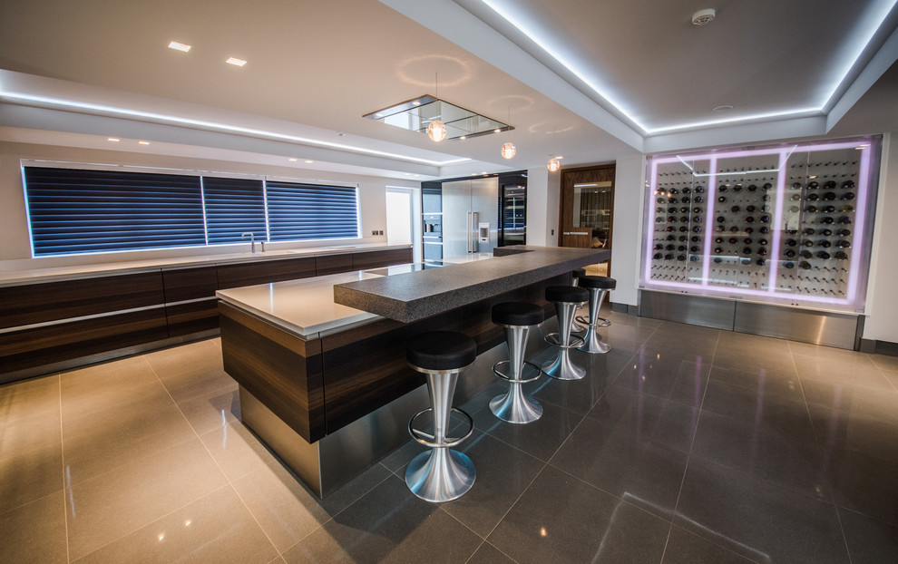 Contemporary kitchen in Cardiff.
