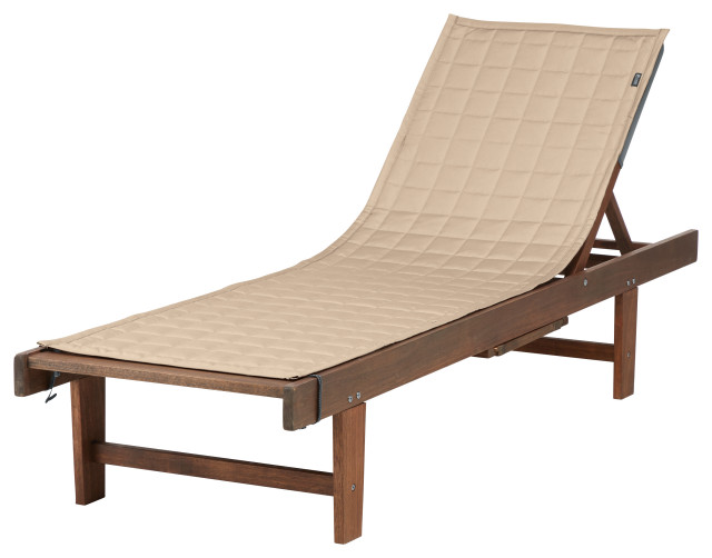 Patio Chaise Lounge Slipcover, 80"x26", Antique Beige Contemporary