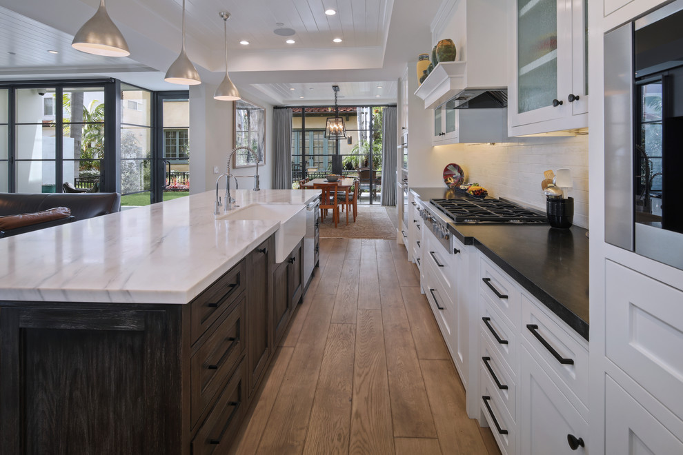 Inspiration for a transitional kitchen remodel in Orange County